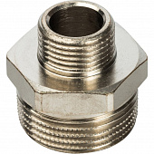 Купить Ниппель Stout переходной SFT-0004-003438 3/4х3/8 дюйма никелированный с наружной резьбой по низкой цене