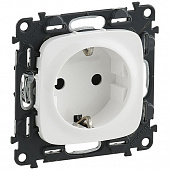 Купить Розетка Legrand Valena Allure 753725 одноместная с заземлением белый по низкой цене