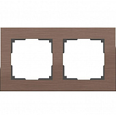 Купить Рамка Werkel Aluminium WL11-Frame-02 коричневый алюминий двухместная по низкой цене