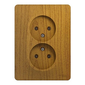 Купить Розетка Schneider Electric Glossa GSL000520 двухместная без заземления дуб по низкой цене