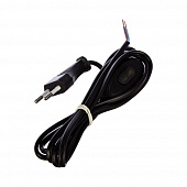 Купить Шнур с вилкой Dori с выключателем черный 2 м по низкой цене
