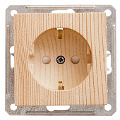 Купить Розетка Schneider Electric W59 RS16-152-7-86 одноместная с заземлением и защитными шторками сосна по низкой цене