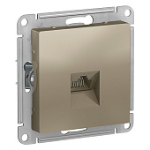 Купить Розетка Schneider Electric AtlasDesign ATN000583 RJ45 компьютерная оконечный одноместный шампань по низкой цене