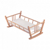 Купить Кроватка-качалка Wooden Games для кукол по низкой цене