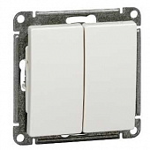 Купить Выключатель Schneider Electric W59 VS510-252-1-86 двухклавишный белый по низкой цене