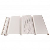 Купить Софит Docke Т4 Пломбир с центральной перфорацией 3050х305 мм виниловый по низкой цене