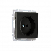Купить Розетка Smartbuy Нептун без заземления без рамки черная по низкой цене
