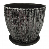 Купить Горшок для цветов с поддоном d15 см Меланж коричневый по низкой цене