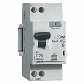 Купить Автоматический выключатель Legrand АВДТ RX3 419400 (1P+N) C 20A 30mA дифференциального тока по низкой цене