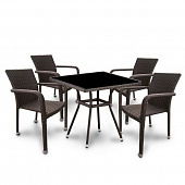 Купить Комплект мебели Афина-Мебель T283ВNS-W51-A2001B-W53-4PCS коричневый по низкой цене