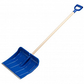 Купить Лопата Зубр Аляска 39923 снеговая пластиковая с деревянным черенком по низкой цене