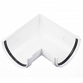 Купить Угол желоба Docke ПВХ Premium D120/85 мм универсальный 90 градусов RAL 9003 Пломбир по низкой цене