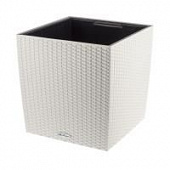 Купить Кашпо Lechuza Cube Cottage Complete white 40x40x44 см по низкой цене