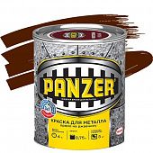 Купить Краска Panzer для металла гладкая коричневая 0,75 л по низкой цене