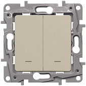 Купить Выключатель Legrand Etika 672304 двухклавишный с индикатором Слоновая кость по низкой цене