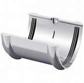 Купить Соединитель желоба Технониколь ПВХ D125/82 мм белый по низкой цене