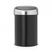 Купить Бак Brabantia Touch Bin New мусорный, черный матовый, 3 л по низкой цене