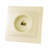 Купить Розетка TDM Electric ТАЙМЫР SQ1814-0120 в рамку телефонная RJ-11 с/у, 1 гнездо, IP20, керамика, слоновая кость по низкой цене