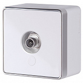 Купить Розетка Werkel Gallant WL15-21-01 телевизионная одноместная оконечная белая по низкой цене