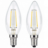 Купить Лампа Gauss 103801105P Filament Свеча E14 5W 2700К светодиодная 2 шт по низкой цене