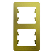 Купить Рамка Schneider Electric Glossa GSL001006 фисташковая двухместная по низкой цене
