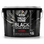 Купить Краска интерьерная акриловая dufa Trend Farbe Black черная 10 л по низкой цене
