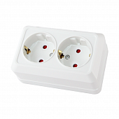 Купить Розетка Ладога SQ1801-0062 о/у, 2 гнезда, с/з и шторками, 16 А, 230 В, IP20, белая по низкой цене