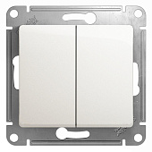 Купить Выключатель Schneider Electric Glossa GSL000651 двухклавишный перламутр по низкой цене