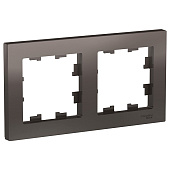 Купить Рамка Schneider Electric AtlasDesign ATN000602 мокко двухместная по низкой цене