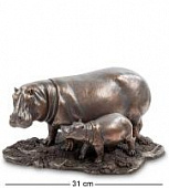 Купить Статуэтка Veronese Бегемот с детенышем WS-773 по низкой цене