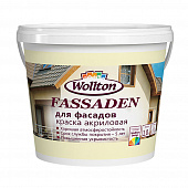 Купить Краска фасадная акриловая Wollton Fassaden белая 1 л по низкой цене