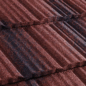 Купить Черепица Metrotile Metroshake II композитная красно-черная по низкой цене
