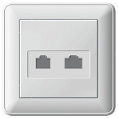 Купить Розетка Schneider Electric W59 RSI-251TK5E-18 RJ11+RJ45 телефонно-компьютерная двойная белая по низкой цене