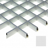 Купить Потолок грильято Cesal Urban Standart Хром Люкс A08 100х100х27 мм по низкой цене