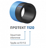 Купить Труба напорная ПЭ (из полиэтилена) ПОЛИПЛАСТИК ПРОТЕКТ 1120 с наружным защитным покрытием диаметр 180 мм, SDR 17, толщина стенки 10,7 мм по низкой цене