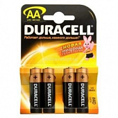 Купить Батарейка Duracell Basic AA LR6 Bl-4 алкалиновая 4 шт по низкой цене