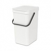 Купить Ведро Brabantia Sort & Go мусорное, встраиваемое, белое, 12 л по низкой цене