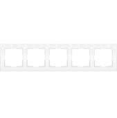 Купить Рамка Werkel Flock WL05-Frame-05-white белая пятиместная по низкой цене