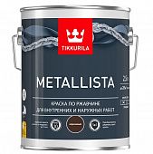 Купить Краска Tikkurila Metallista по ржавчине, глянцевая, коричневая 2,5 л по низкой цене