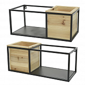 Купить Подставка для цветов подвесная металлическая 20х50х20 см черная 827033 по низкой цене