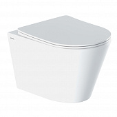 Купить Унитаз подвесной IDDIS Destino безободковый с сиденьем плавное закрытие по низкой цене