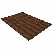 Купить Металлочерепица Grand Line Classic Safari brown резка 0,5 мм по низкой цене