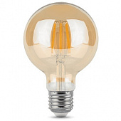 Купить Лампа Gauss 105802006 Filament G95 6W E27 Golden 2400К светодиодная по низкой цене