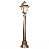 Купить Фонарный столб Elektrostandard Capella F Е27 60 Вт черное золото садово-парковый по низкой цене