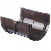 Купить Соединитель желоба Docke ПВХ Premium D120/85 мм с резиновым уплотнителем RAL 8017 Шоколад по низкой цене