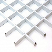 Купить Потолок грильято Cesal CL Эконом белый 75х75х37 мм по низкой цене