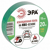 Купить Изолента Эра 43782/43775 ПВХ зеленая 15 мм 20 м по низкой цене