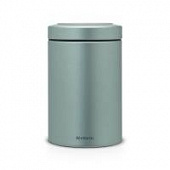 Купить Контейнер Brabantia стальной, для сыпучих продуктов, с окном на крышке, мятный металлик 1,4 л по низкой цене