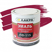 Купить Эмаль Лакра ПФ-115 вишневая 1 кг по низкой цене