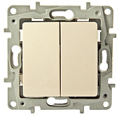 Купить Выключатель Legrand Etika 672302 двухклавишный Слоновая кость по низкой цене